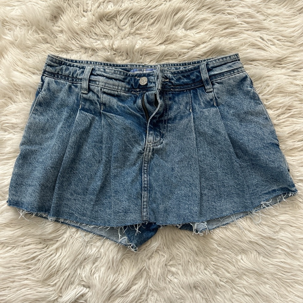 Denim pleated Urban Outfitters Skort